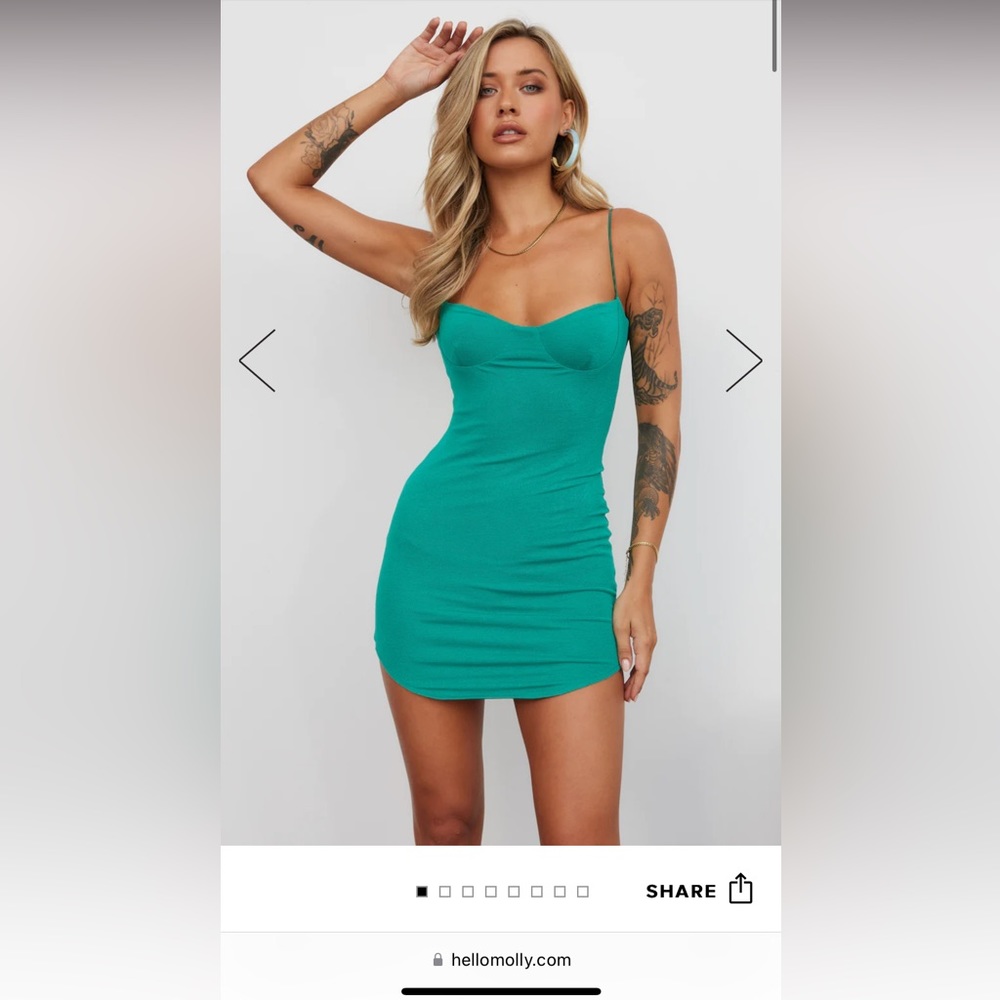 Hello Molly green dress new with tags